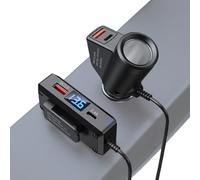 Chargeur De Voiture - Affichage Numérique QC3.0 PD | Chargeur de Voiture Charge Rapide | pour Véhicules Camion Berline Automobile Smartphone Tablettes Ordinateurs Portables Autres Appareils