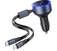 Chargeur de voiture Allume Cigare Vention USB-C/Lightning avec cables (3A)