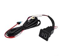 Chargeur de voiture avec double USB-C PD+ USB-A pour QC3.0 - ABS + PVC, indicateur LED, large plage de température, pour T5 2003-2015