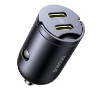 Chargeur de voiture - BASEUS - Type-C - 30 W - Charge rapide - Noir