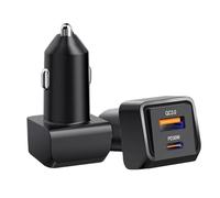 Chargeur De Voiture - Chargeur De Téléphone avec 2 Ports USB C | Adaptateur pour Appareils Intelligents | Compatible avec Téléphone Appareil Photo Tablette Camion Camping-Car Fourgon SUV