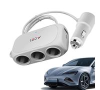 Chargeur de voiture | Chargeur de téléphone de voiture 12 V 24 V, prises de 120 W, charge rapide, affichage de la tension LED, extension de prise pour les appareils, tablettes, tablettes