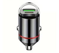 Chargeur de Voiture, Chargeur de Voiture Mini USB 100 W à Double Port, Charge Rapide QC 3.0, 1 Prise Allume-Cigare, Adaptateur Secteur 12-24 V for téléphone Portable (Type C)(100W TypeC)