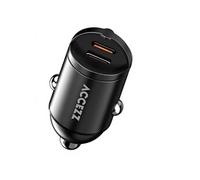 Accezz Chargeur de voiture | Chargeur rapide avec 2 ports - 2x USB-C 65 watts - Noir