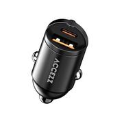 Accezz Chargeur de voiture | Chargeur rapide avec 2 ports - USB-A 30 watts + USB-C 65 watts - Noir