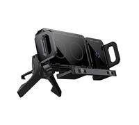 Chargeur de voiture - Chargeur sans fil 2 en 1 auto-rotatif et support de téléphone, charge rapide, pour smartphone, tableau de bord et grille d'aération (noir)