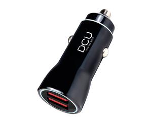 Chargeur de voiture DCU Tecnologic - 2xUSB 4,8A - Charge rapide en déplacement - Compact et durable - Efficace et puissant - Couleur noire