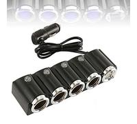 Chargeur de Voiture, Distributeur de Répartiteur D'Allume-Cigare à 4 Voies, Chargeur D'Adaptateur D'Alimentation USB, Chargeur de Prise de Voiture Multifonction 120W 12V / 24V