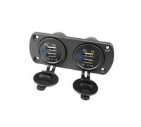 Chargeur de voiture double USB avec lumière bleue (panneau à 2 prises)