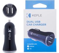 Chargeur De Voiture Double Usb Rapide 2 Ports Charge Adaptative Allume-Cigare Pour Téléphone Compatible Avec Nokia 6111, 6120, 6121, 6125, 6131, 6136 Adaptateur Cigare Charge Adaptative 2.4a (12/24v)