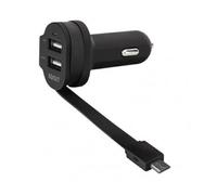 Chargeur de voiture double USB Xqisit 6A noir