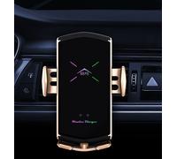 Chargeur de voiture E6 avec support magnétique pour téléphone portable Chargement rapide sans fil Golden