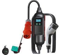 Chargeur de voiture électrique portable, puissance de sortie de 22 kW, courant réglable de 6A à 32A, adaptateur 22kW et 32A, TYPE2