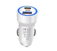 Chargeur de voiture Fast - Port PD 30 W - Prise mobile pour voiture - Adaptateur compact - Multi-usage - Chargeur de voiture pour smartphones, tablettes, manettes de jeu, conduite, charge longue durée