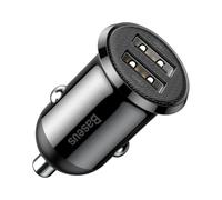Chargeur de voiture Grain PRO 2 ports USB 4,8 A Noir