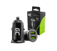 Chargeur de voiture - GREEN CELL - 2 x USB - 36 W - Charge rapide - Compatible smartphones