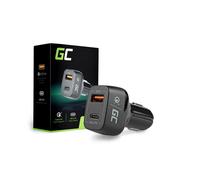Chargeur de voiture - Green Cell - 42W - 2 ports USB/C - Charge rapide 3.0 - Compatible iPhone et Galaxy
