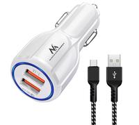 Chargeur de voiture Maclean, Qualcomm Quick Charge, QC 3.0 - 5V/3A, 9V/1.8A, 12V/1.6A, 5V/3.1A femelle avec câble USB type-C