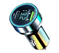 Chargeur de Voiture PD Haute Vitesse - Port Rapide - Adaptateur Secteur USB 240 W pour Charge Rapide avec Support Multi-appareils pour téléphones, Voiture en d'aluminium avec surchauffe