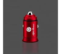 Chargeur de Voiture pour Alfa Romeo 147 155 156 159 Mito Giulia GT Giulietta Stelvio Brera 166 Dual USB Phone Fast Charger 3.1A Adaptateur Allume-Cigare Onduleur,Red