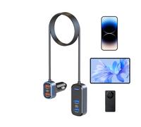 Chargeur de voiture pour téléphones portables - 75 W protection sécurisée multi-ports de surcharge - Adaptateur de voiture sûr chargeur portable, pour tablette PC, camping-car, véhicules, maison
