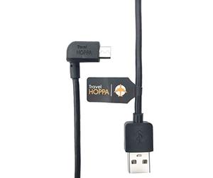Chargeur de voiture pour Tomtom - Câble micro USB coudé à angle droit - 3 m - Chargeur de voiture et synchronisation de données PC - Câble USB - TomTom GO, GO Live, Rider, Start, Via Live et tous les