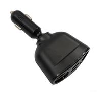 Chargeur de voiture pour véhicules 12 V/24 V avec deux ports USB, charge rapide Type-C PD et adaptateur d'alimentation 120 W avec affichage de tension LED bleue, compatible avec voiture