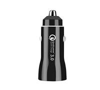 Chargeur De Voiture, QC3.0 3.1A Chargeur De Voiture Double USB à Charge Rapide Adaptateur De Prise Allume-Cigare Cigarett-e Noir Taille Unique