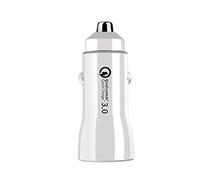 Chargeur De Voiture, QC3.0 3.1A Chargeur De Voiture Double USB à Charge Rapide Adaptateur De Prise Allume-Cigare Cigarett-e Blanc Taille Unique