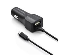 Chargeur de voiture Qoltec 12-24 V | 17 W | 5 V | 3,4 A | Câble USB + Micro USB