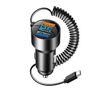 Chargeur De Voiture Rapide - 100 W Haute Puissance PD USB C, Cordon Rétractable, Alimentation Du Véhicule | Chargeur Rapide Fiable Pour Ordinateurs Portables, Tablettes, Smartphones, Tablettes, Ordina