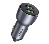 Chargeur de voiture rapide 2x USB 36W Quick Charge SCP FCP AFC Gris