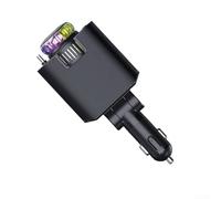 Chargeur de voiture rapide 45 W avec diffuseur d'arômes et veilleuse étoilée, câble rétractable USB adaptateur de véhicule pour smartphone, tablette, chargeur de voiture USB, chargeur de voiture