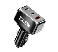 Chargeur de Voiture Rapide - 82,5 W PD30 W + PD30 W + Adaptateur 22,5 W | Ports Type-C et USB - Chargeur léger à Haut rendement pour Smartphones et tablettes, Assure Une Charge sûre et