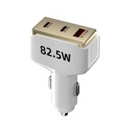Chargeur de voiture rapide 82,5 W - Triple port PD30W 22,5 W | USB type C | Le chargeur de voiture triple rapide de 82,5 W dispose de 2 ports PD30W, 1 port de 22,5 W, d'une entrée CC 12-24 V et d'une