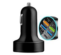 Chargeur de voiture rapide - Adaptateur de chargeur de voiture USB | Adaptateur secteur pour véhicule haute vitesse avec design triple sortie prenant en charge la navigation, les sessions de