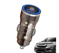 Chargeur de voiture rapide - Adaptateur PD de 30 W avec 2 ports, chargeur de voiture double port de 60 W pour haute vitesse, bloc compact pour téléphones portables et