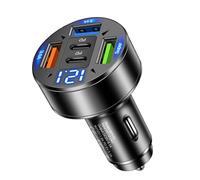 Chargeur de voiture rapide - Adaptateur USB de type C 3,8 x 6,2 cm, chargeur super rapide, port multiple pour téléphone portable, tablette, ordinateur portable, protection de puce intelligente PD