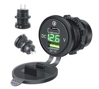 Chargeur de voiture rapide - Chargeur de voiture Smart Fast Car - Adaptateur d'alimentation multifonction QC à double port PD compact pour camping roadtrip pour camions de voyage pour véhicules