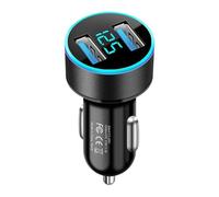 Chargeur de voiture rapide - Chargeur USB à affichage numérique avec statut en temps réel, adaptateur portable compact pour SUV, camping-car, berline, alimentation efficace | Dispositif de charge