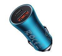 Chargeur de voiture rapide Golden Contactor Max USB USB-C 60W QC, bleu.