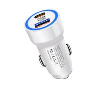 Chargeur de voiture rapide | PD 30 W, 2 ports, prise pour charger les téléphones portables | Adaptateur de voiture USB-C universel : smartphones, tablettes, GPS, caméras embarquées, manettes de jeu
