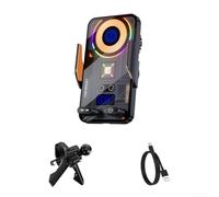 Chargeur de voiture sans fil 15 W à fixation automatique, support de téléphone à charge rapide avec ventilateur froid, support de rotation à un bouton, support de téléphone portrait paysage pour