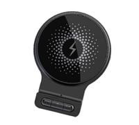 Chargeur de voiture sans fil, 15 W, charge rapide, support magnétique, rotation à 360 degrés, support de smartphone avec entrée audio auxiliaire intégrée, pour voiture, camion, voiture, maison, bureau