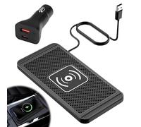 Chargeur de Voiture sans Fil 15W Chargeur Induction Voiture avec PD40W QC3.0 Tapis Chargement Antidérapant Compatible avec iPhone15/14/13/12/11/Samsung/S23/S22/AirPods(1m Câble)
