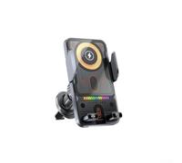 Chargeur de voiture sans fil - Charge rapide de 15 W - Avec support de téléphone portable automatique et commande à un bouton - Prend en charge différentes performances de charge - Matériau ABS noir