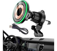 Chargeur de voiture sans fil, chargeur de voiture sans fil magnétique - Chargeur de téléphone magnétique de voiture - Roue à 360 ° Roue rapide Vent & Dash pour la famille automobile