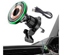 Chargeur de voiture sans fil, chargeur magnétique sans fil de voiture - Support de téléphone à chargement rapide, support rotatif à 360 °, barre de ventilation sans fil pour la famille de charge
