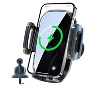 Chargeur De Voiture sans Fil - De Téléphone À Charge Rapide 15 W, pour Grille D'aération, Chargeur De Voiture sans Fil Compatible avec Tableau De Bord, De Téléphone Portable À