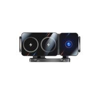Chargeur de Voiture Sans Fil Rapide 15 W, Support de Téléphone pour Smartphone, Rotation Automatique, Universel